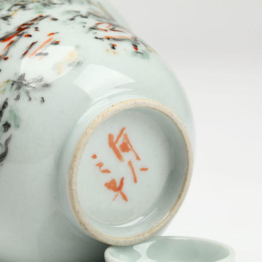 何珂玟-【见山】仿古灰釉彩绘一方席茶具套组 商品图5