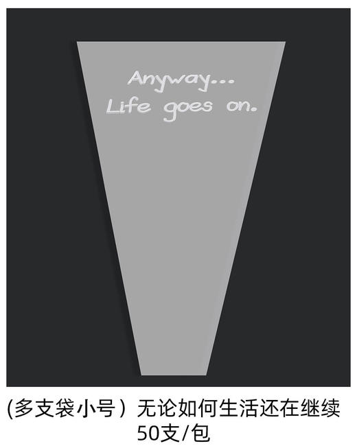 英文透明鲜花多支袋 商品图5