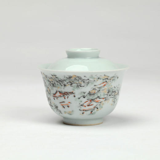 何珂玟-【见山】仿古灰釉彩绘一方席茶具套组 商品图1