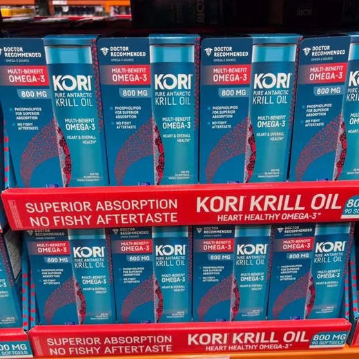 KORI纯大西洋非转基因南极磷虾油omega-3，800mg 90粒，299元/瓶✈️ 商品图0