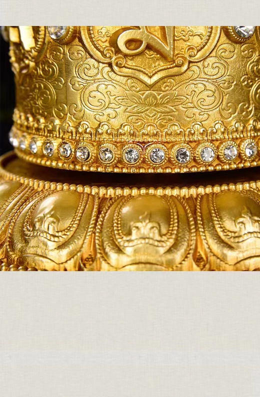 纯铜精工指捻观音心咒转经轮｜手动转经轮  大小号  大号经文15万遍 小号8万遍 商品图2