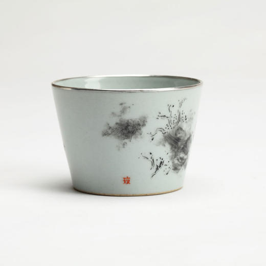 何珂玟-【等】银口仿古灰釉墨彩主人杯 | 吾杯 商品图3