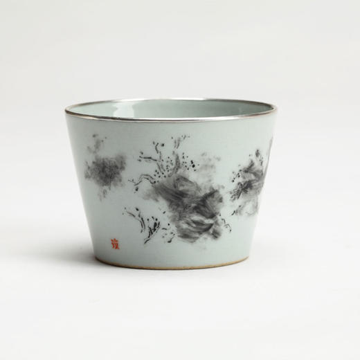 何珂玟-【等】银口仿古灰釉墨彩主人杯 | 吾杯 商品图2