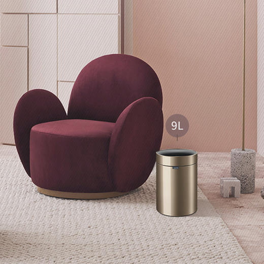 优百纳欧式创意家用不锈钢恒星垃圾桶 商品图3