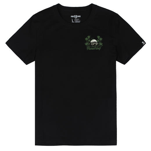 自由基地夏季露营户外复古印花短袖T恤衫潮牌中性复古棉男女休闲T NMT-1872 商品图2