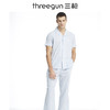 Threegun三枪 【花灰纯棉】彩格翻领开襟短袖长裤男士家居套家居服-81613D911 商品缩略图1
