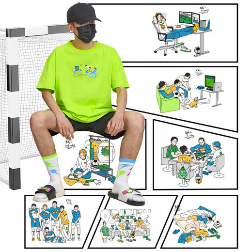 李质造星期足球T恤系列休闲运动百搭训练短袖成人男女LZZ22TX002 商品图4