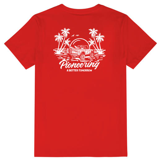 自由基地夏季露营户外复古印花短袖T恤衫潮牌中性复古棉男女休闲T NMT-1872 商品图5