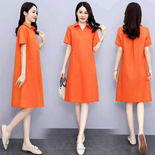 休闲气质，文艺棉麻宽松连衣裙HR-GJC6280 商品图2