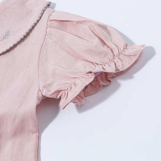 贝贝怡儿童短袖T恤女童夏季新品松紧袖口宝宝外出衣服上衣柔软透气 商品图5