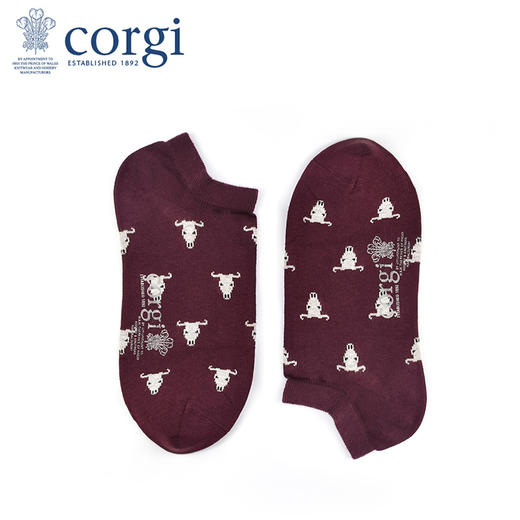 CORGI柯基英国进口袜子男女同款夏季纯色浅口透气船袜薄款短袜 商品图1