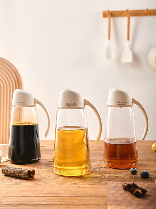 神田油壶自动重力开盖厨房家用酱油醋调料瓶油瓶 商品图2