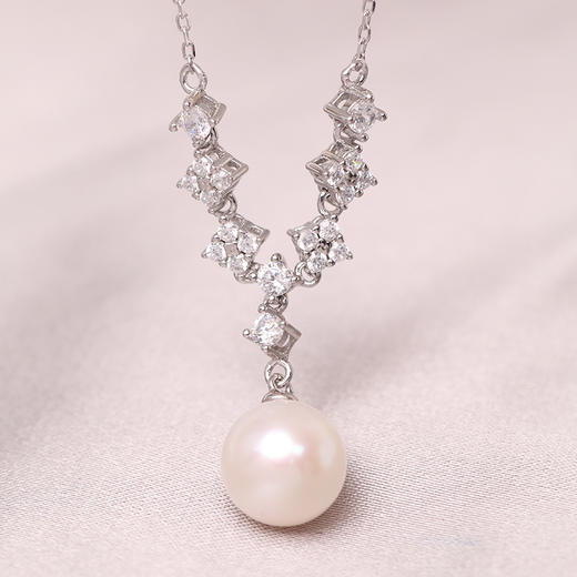 美裕 【星恋】银925淡水珍珠链坠 9-9.5mm白105623 商品图2