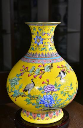 帝王黄扒花花鸟玉壶春