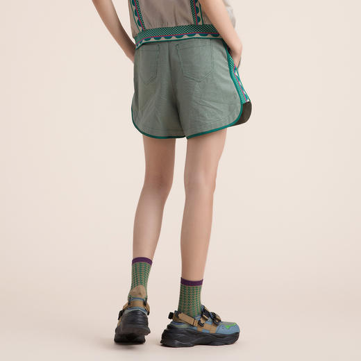 谜底西装短裤女2022夏季新款A字显瘦薄款通勤纯棉短裤222MK0656 商品图2