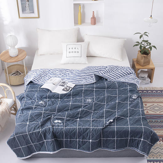 夏天空调被夏凉被双人单人薄被子可水洗机洗被子学生宿舍春秋童被wyt3 商品图2