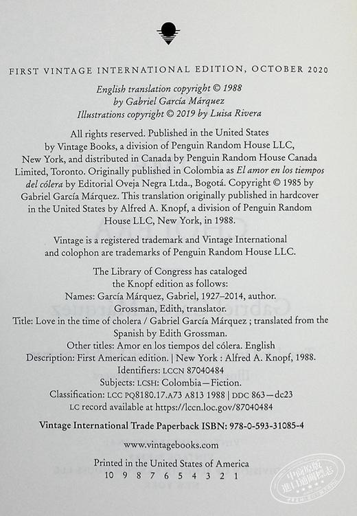 【中商原版】霍乱时期的爱情 插图版 英文原版 Love in the Time of Cholera Gabriel García Márquez 商品图4