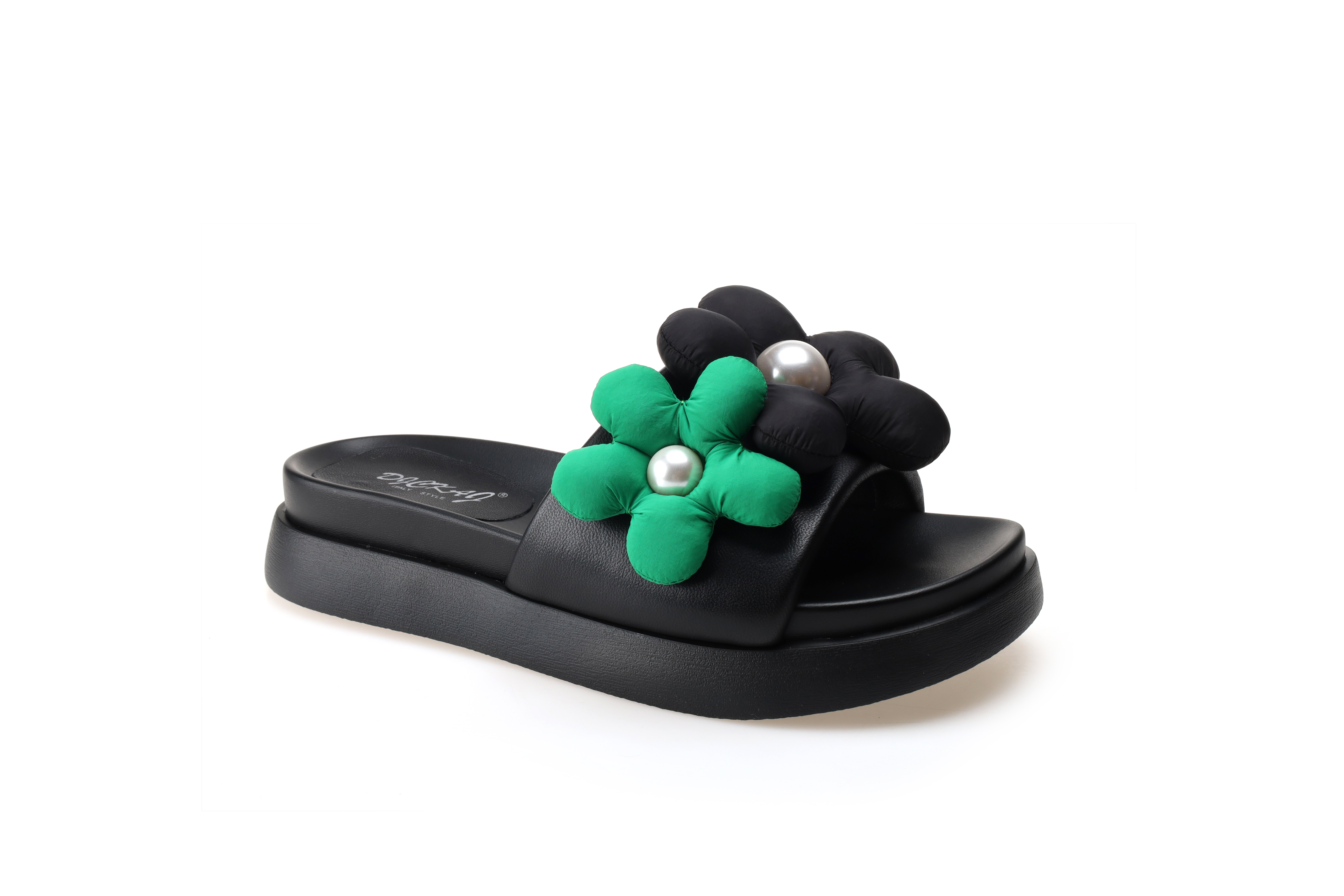 豪麟名鞋奥莱迪嘉女装羊皮革时尚凉拖DJELO21WL202黑色  原价1460元