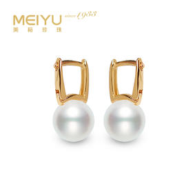美裕 【弦歌】银925淡水珍珠耳钉 8-8.5mm白105621