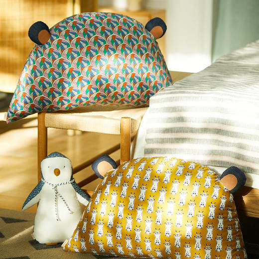 可爱熊耳朵儿童靠枕沙发椅子护腰靠垫 商品图0