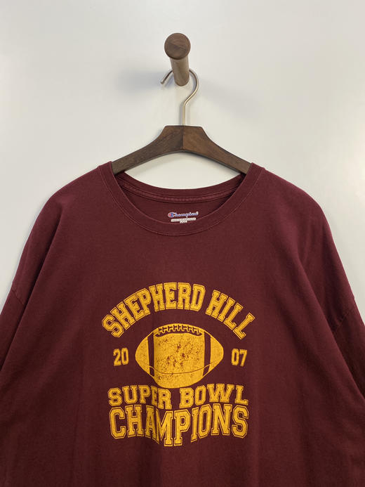 厚款 Y2K Vintage Champion 冠军 SUPER BOWL 超级碗 短袖T恤 _SST(2XL) 商品图0