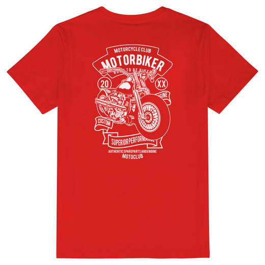 自由基地复古机车美式青春短袖T恤流行合体圆领印花休闲创意半袖T NMT-1870 商品图5