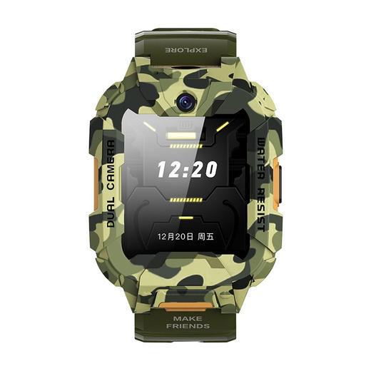 360儿童电话手表S2智能语音问答定位支付手表4G全网通防水视频拍照双摄1000毫安时大电池手表琥珀黄 商品图6