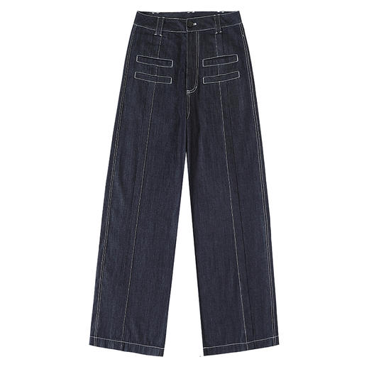 CryingCenter 假装有好多口袋 原色丹宁直筒牛仔裤 商品图4