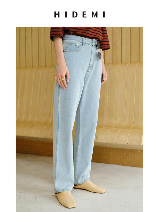 HIDEMI水洗雪花做旧牛仔裤 商品图2