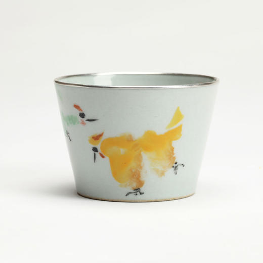 易都-【三吉图】仿古灰釉彩绘主人杯 | 吾杯 商品图2