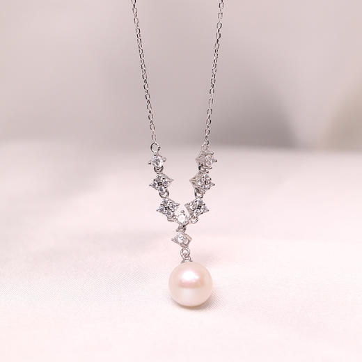 美裕 【星恋】银925淡水珍珠链坠 9-9.5mm白105623 商品图3