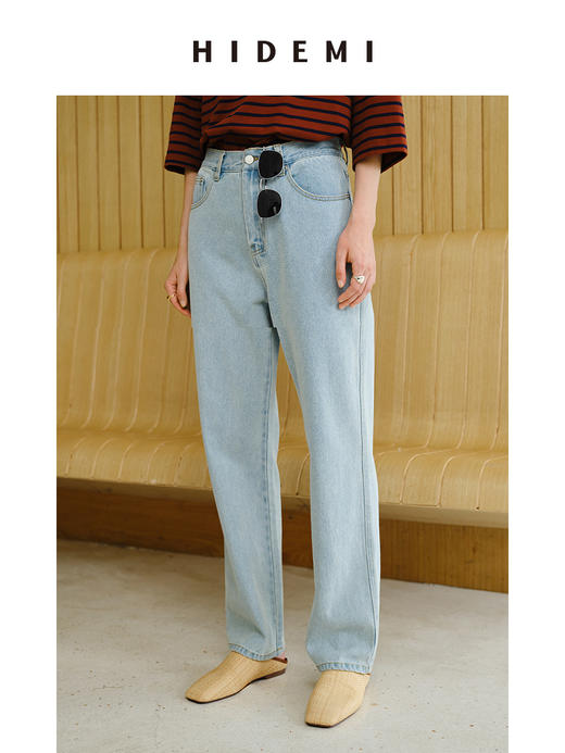 HIDEMI水洗雪花做旧牛仔裤 商品图1