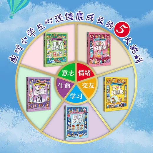 小学生心理健康养成记（全5册）5岁+ 106个小学生心理问题50个启发故事20个经典心理学实验1000幅趣味漫画 商品图2