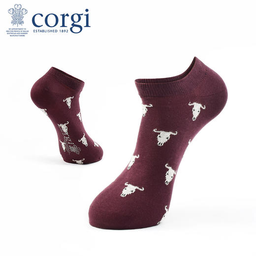 CORGI柯基英国进口袜子男女同款夏季纯色浅口透气船袜薄款短袜 商品图0