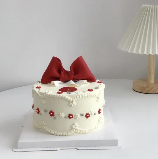 蝴蝶结小花蛋糕（喜） | 昔果 商品图1