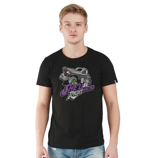 自由基地男装创意设计越野车图案个性潮流队服夏季新款短袖T恤衫 NMT-1882 商品图0