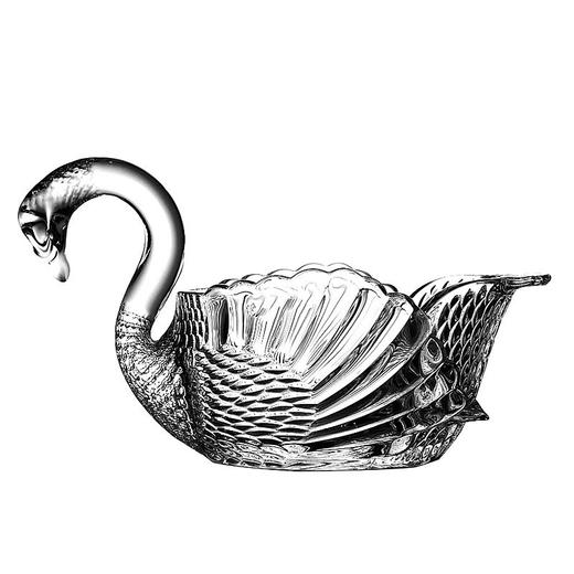 捷克BOHEMIA原装进口水晶玻璃天鹅果盘 商品图0