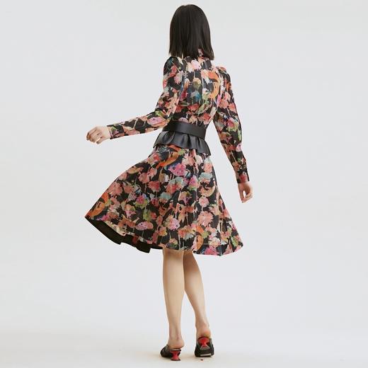 谜底2022新款纯棉印花时尚收腰A摆连衣裙女227ML6130 商品图2