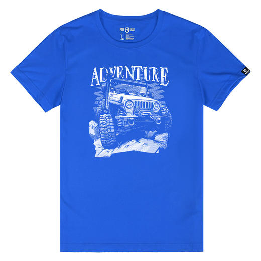 自由基地freebase原创设计牧马人图案波普风越野车印花短袖T恤衫 NMT-1867 商品图3