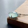高冰种淡蓝水翡翠鸽子蛋吊坠戒指两用 商品缩略图7