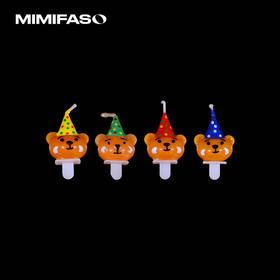 生日帽小熊蜡烛