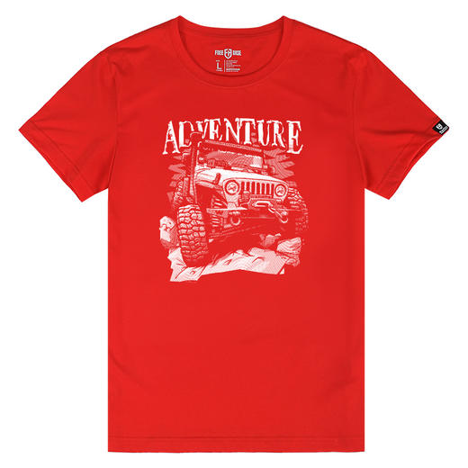 自由基地freebase原创设计牧马人图案波普风越野车印花短袖T恤衫 NMT-1867 商品图4