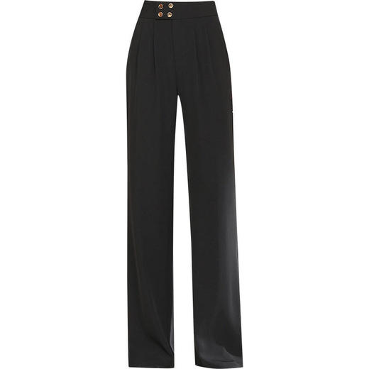 AL86802高腰冰丝阔腿裤女夏季新款垂感小个子休闲西装裤时尚显瘦拖地长裤 商品图4