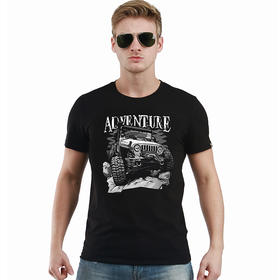 自由基地freebase原创设计牧马人图案波普风越野车印花短袖T恤衫 NMT-1867