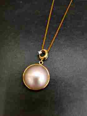 1F金鸿珍珠     马贝珍珠吊坠