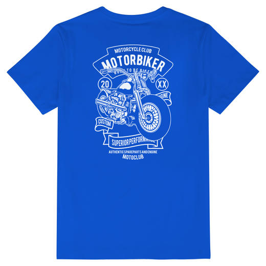 自由基地复古机车美式青春短袖T恤流行合体圆领印花休闲创意半袖T NMT-1870 商品图7