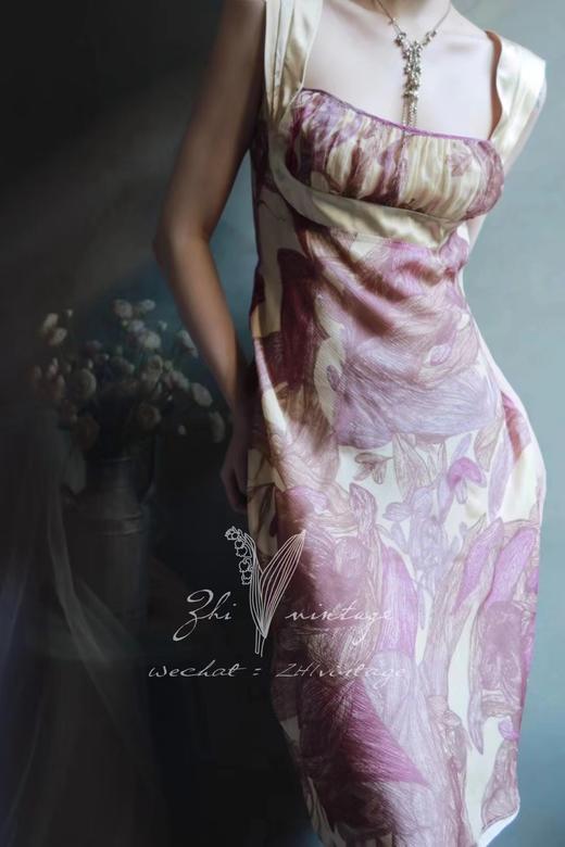 【投稿】喵娘精工@M26《香槟花园》缎面吊带拼接裙 商品图0