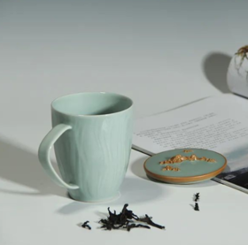 宋元青瓷青山绿水杯