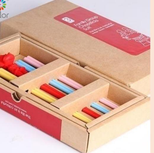 花色优品丨食品级防菌防霉防滑耐高温一人一色家庭硅胶筷合家欢筷子组合套装 商品图1