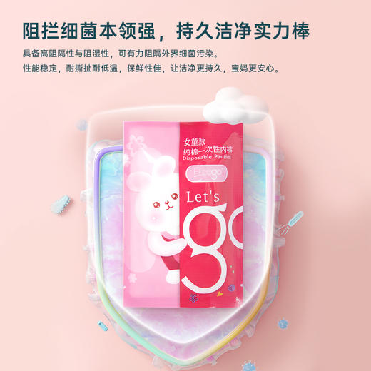 【2包囤货装】 Freego儿童款一次性内裤 纯棉免洗独立包装 商品图6